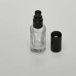 1/4 oz (7.5ml) Deluxe Beveled-Square Clear Glass (Heavy Base Bottom) with Fine Mist Spray Pumps