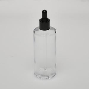 4 oz (120ml) Cylinder Clear Glass Bottle with Serum Droppers