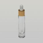 1/5 oz (6ml) Deluxe Short Round Glass (Heavy Base Bottom) with Serum Droppers