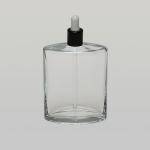 3.4 oz (100ml) Elegant  Eye-Shaped Clear Glass Bottle (Heavy Base Bottom) with Serum Droppers