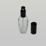 1 oz (30ml) Tear-Drop Deluxe Clear Glass (Heavy Base Bottom) with Treatment Pumps