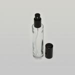 1.7 oz (50ml) Slim Clear Glass Cylinder Bottle (Heavy Base Bottom) with Fine Mist Spray Pumps