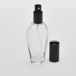 1.7 oz (50ml) Tear-Drop Deluxe Clear Glass Bottle (Heavy Base Bottom) with Fine Mist Spray Pumps