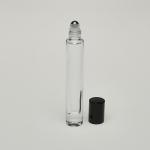 1/3 oz (10ml) Deluxe Round Glass Roll-on Bottle with (Heavy Base Bottom) with Stainless Steel Roller and Color Caps