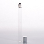 1/2 oz (15ml) Slim Roll-On Clear Glass with Stainless Steel Rollers