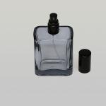 1.7 oz (50ml) Smoked-Square Glass Bottle with Fine Mist Spray Pumps