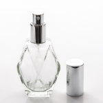 2 oz (60ml) Diamond Cut Clear Glass Bottle with Fine Mist Spray Pumps
