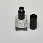 1/2 oz (15ml) Cube Flint Glass Bottle (Heavy Base Bottom) with Fine Mist Spray Pumps