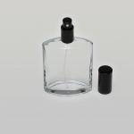 3.4 oz (100ml) Elegant  Eye-Shaped Clear Glass Bottle (Heavy Base Bottom) with Fine Mist Spray Pumps
